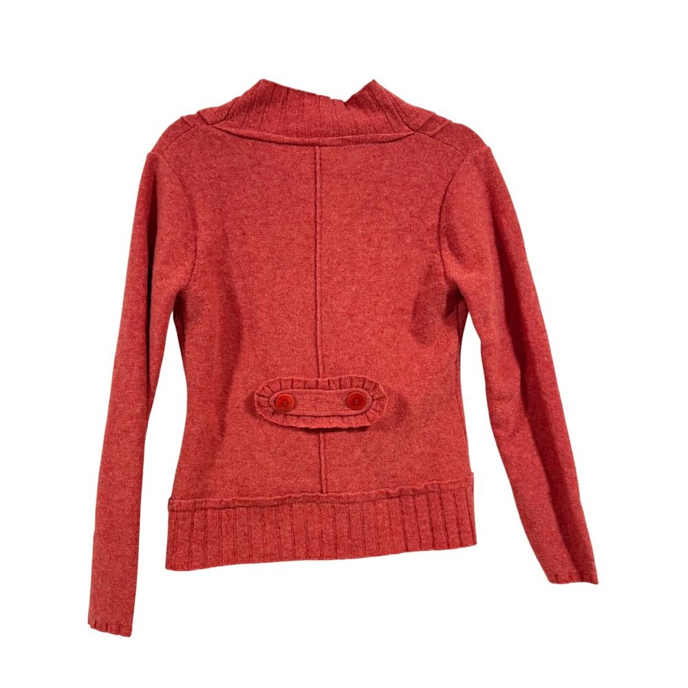 Sundance‎ Heather Red Ruffle Cardigan Size S - Picture 5 of 7